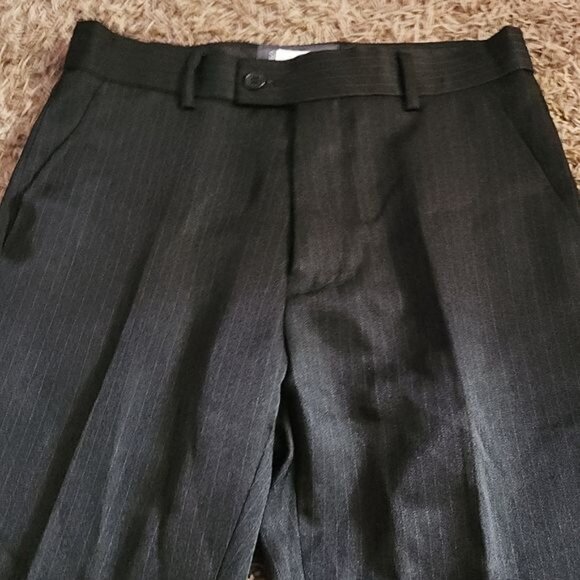 Spring Notion Boys Size 10 Black Pinstripe Dress Pants - Picture 2 of 5